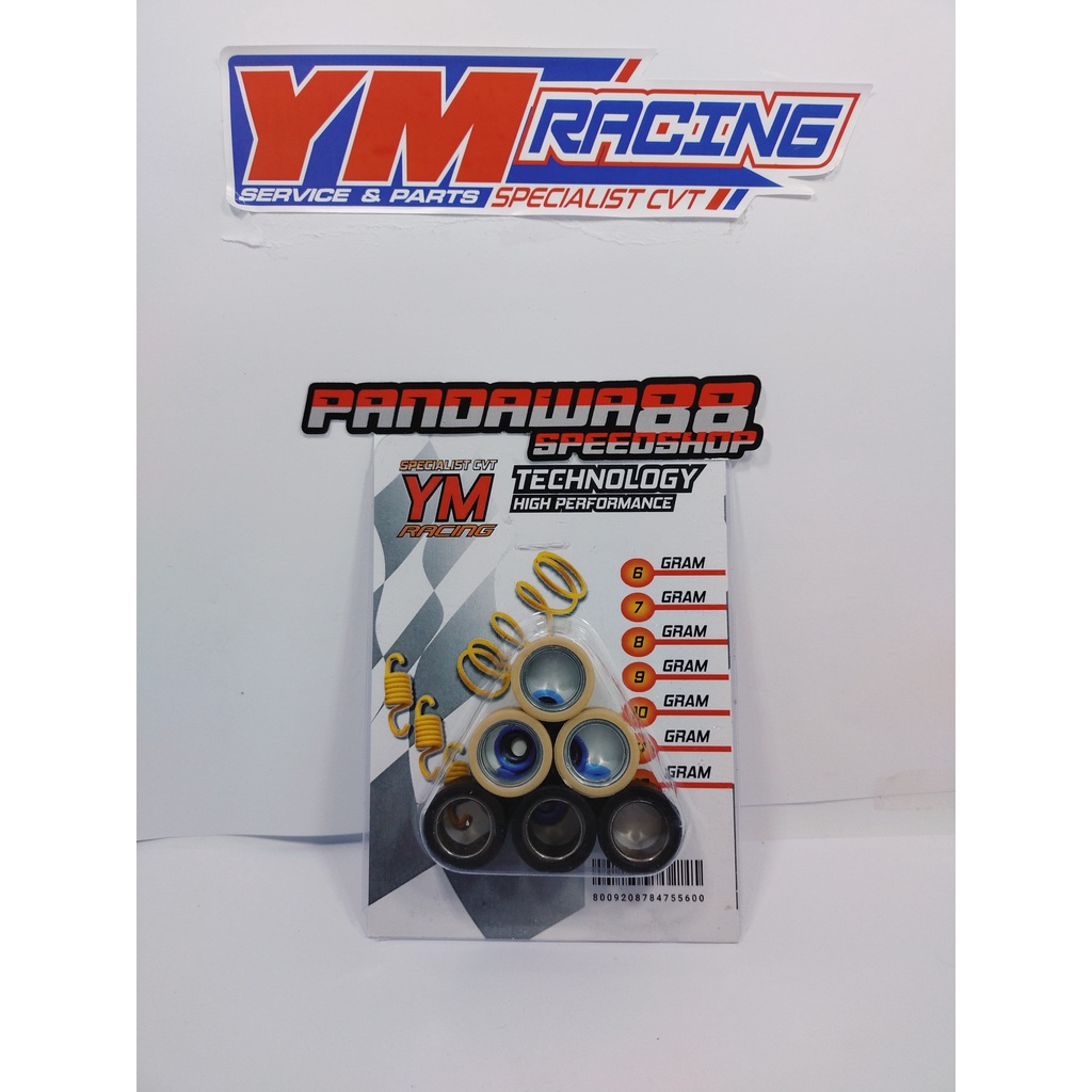 Roller 1set (6pcs) KURAWA RACING (Vario 110/Vario 150/Vario125/Beat New 2020/Scoopy 2021/Genio/PCX/ADV) | CVT |