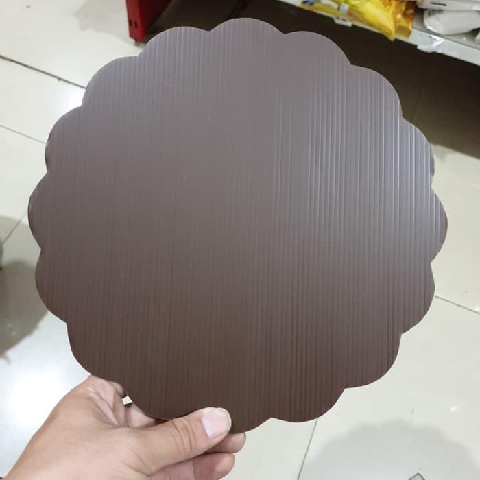 Tatakan Kue Coklat/Alas Kue Coklat Bulat 25 Cm