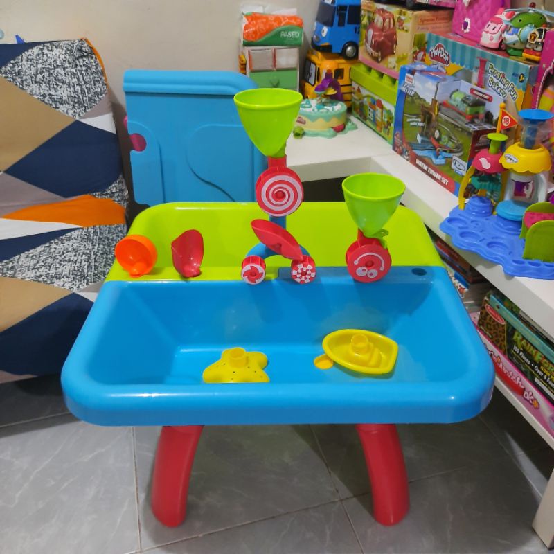 Preloved ELC Sand & Water Play Table Meja Main Pasir Anak Mainan Sensory Play Not Little Tikes Step2