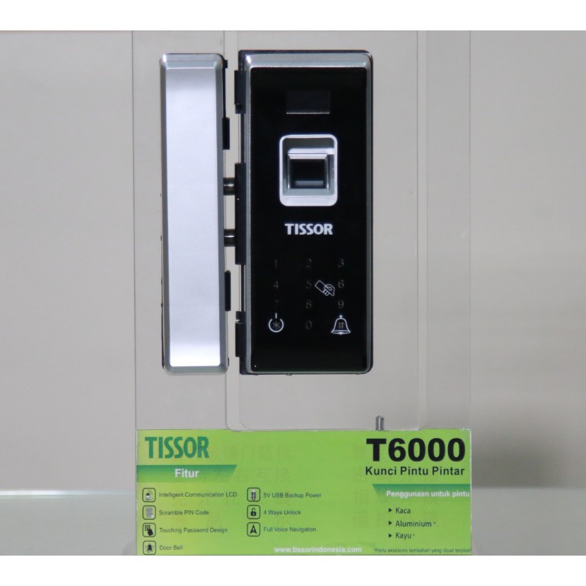 Kunci Pintu Security Digital Dengan Password + Sidik Jari + Kartu RF ID