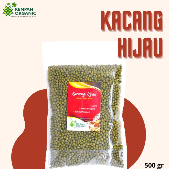 

ds201fs Rempah Organic - Natural Green Beans / Kacang Hijau 500 Gram Dscscv