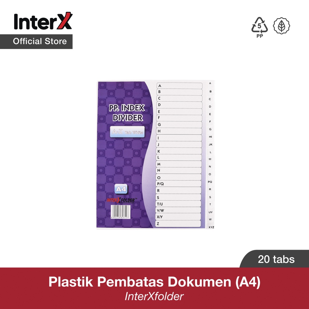 

InterX Index Divider A4/A-Z