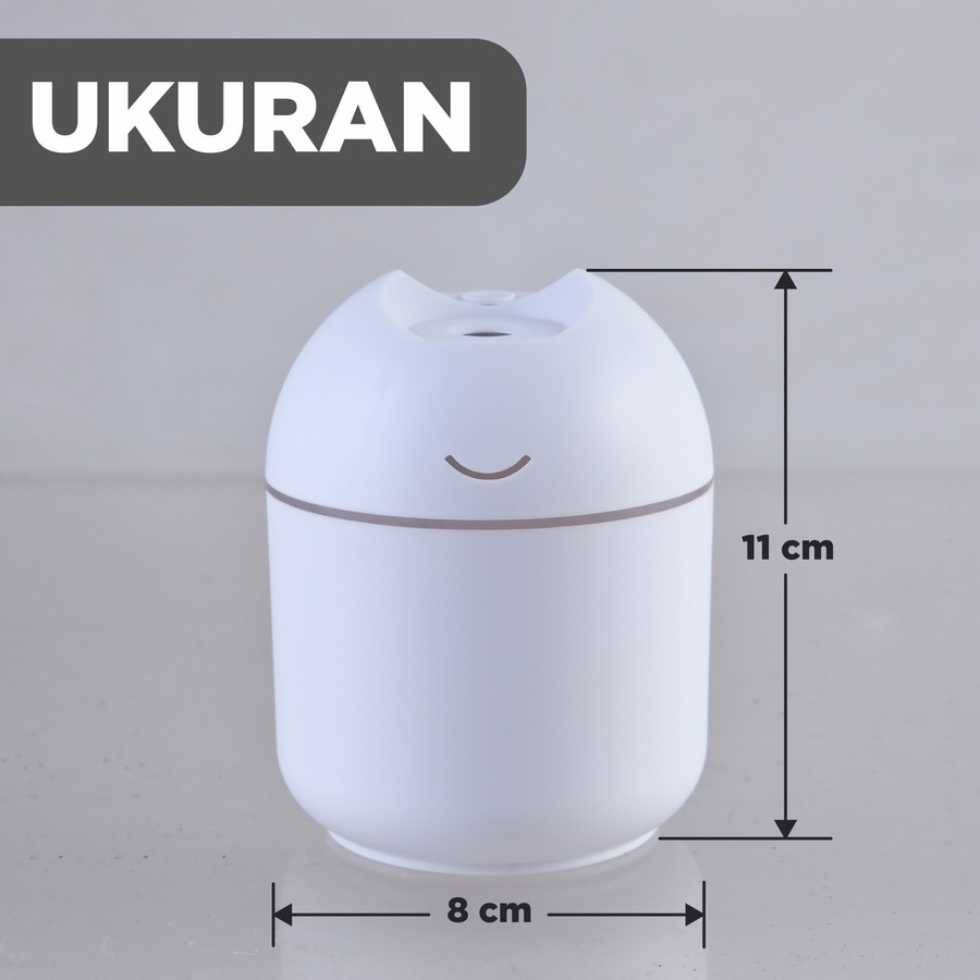 Humidifier Diffuser Udara Air Purifier Aromaterapi Alat Pelembap Pelembab Difuser Lampu LED Aroma Terapi Aromatic Therapy Portable Car Mobil Portabel Kamar Ruang Ruangan Penjernih Penguap USB