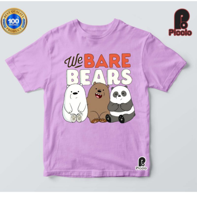 kaos anak bear t-shirt kaos anak we bare bears/bahan premium