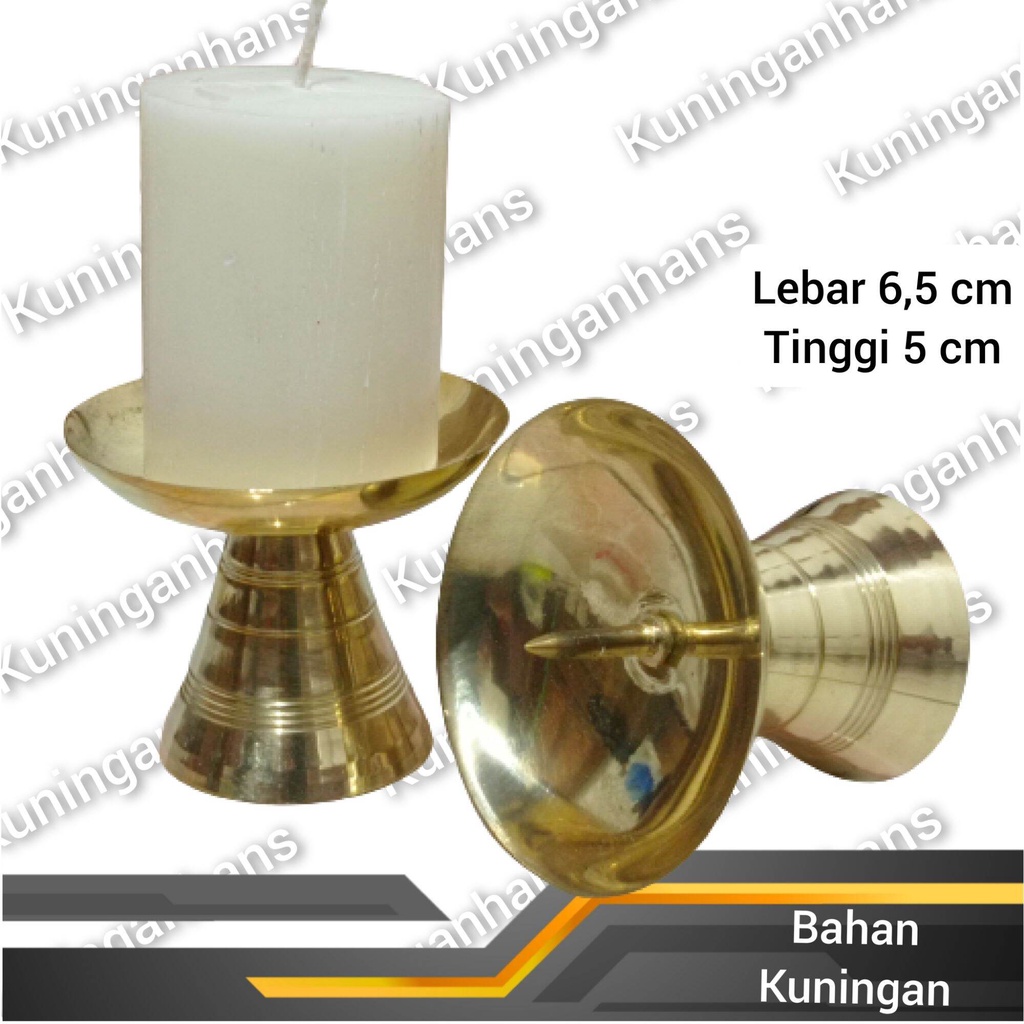 Tempat lilin parabola kuningan tempat lilin