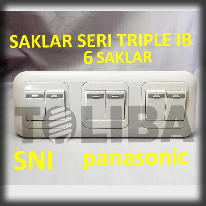 Perlengkapan Listrik - Saklar Broco - Saklar Saklar Seri Double 3X / Saklar Seri Triple Ib Panasonic