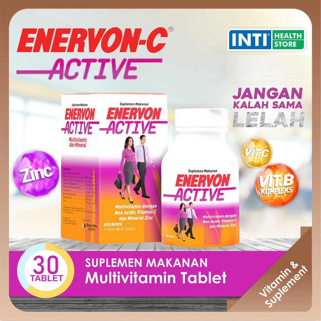 Enervon | Enervon Active Botol Tablet 30's | Vitamin C Multivitamin