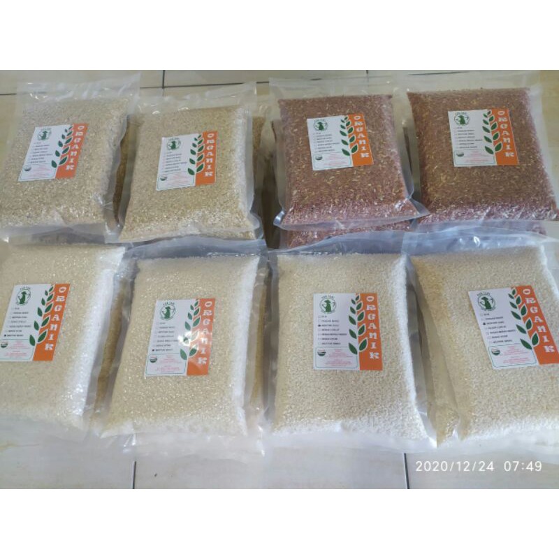 

IR 64 BERAS ORGANIK KEMASAN VACUUM PACK 1 KG ASLI KARANGANYAR