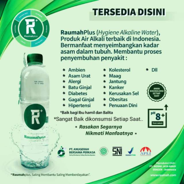 Air Sehat RaumahPlus Pengobatan Segala Penyakit