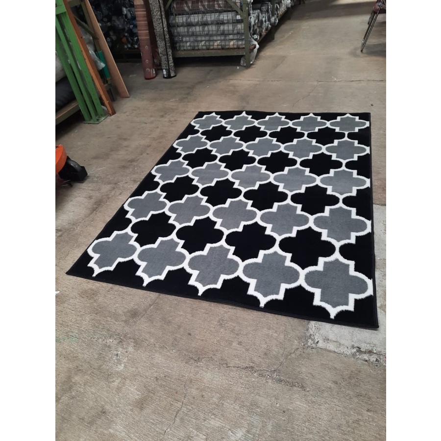 MAROC Karpet Lantai 210 x 300 BOG14 Black On Grey-2