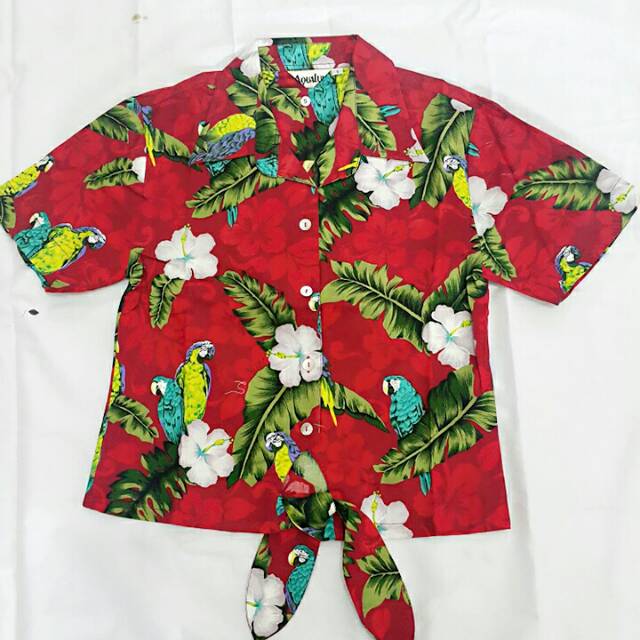 Baju Pantai Wanita Baju Bali Kemeja Hawaii Wanita