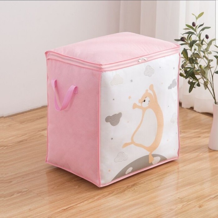 

Storage Bag Cloth Bag Storage Organizer Bag 46.5 x 35 x 49cm - BearPINK34