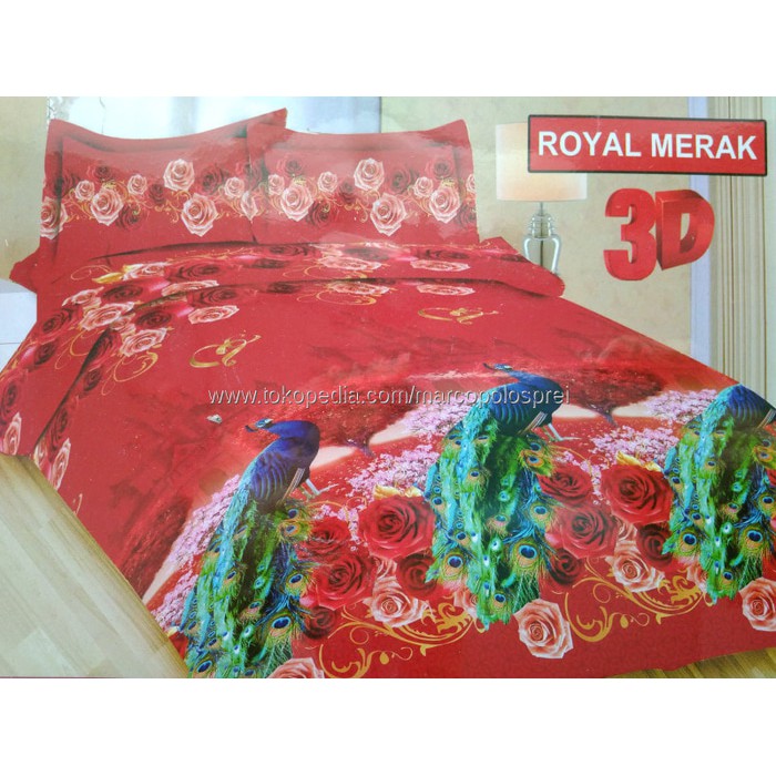 BONITA SPREI BONITA ROYAL MERAK No 2 QUEEN 160 SEPRAI SPRAI PEACOCK BURUNG Limited