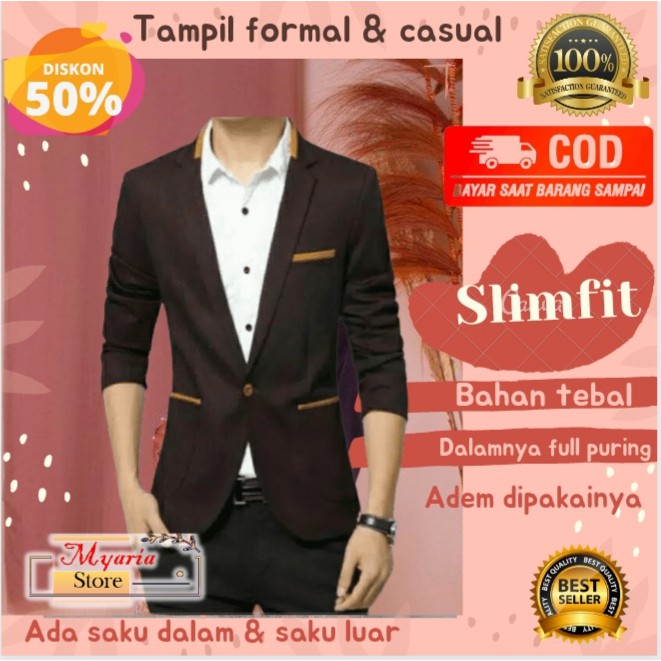 Blezer pria trendy, jas formal, jas wisuda,jas nikah, blezer cowok