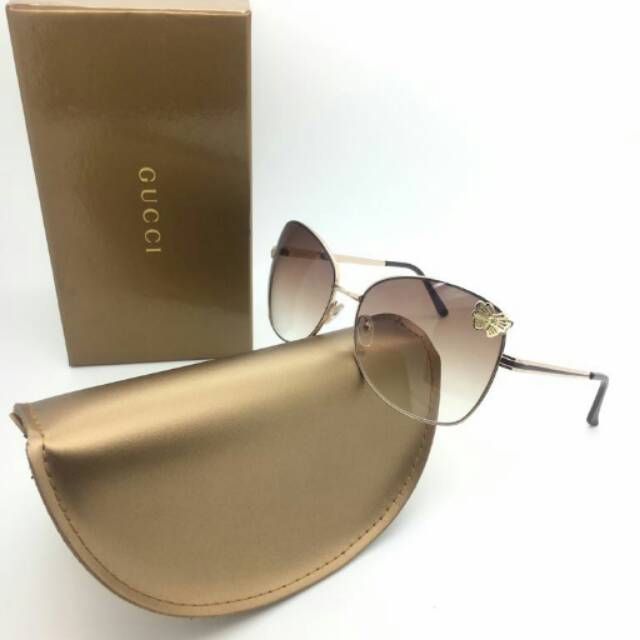 KACAMATA FASHION WANITA SUNGGLASESS GUCCI KUPU KUPU BEST SELLER KUALITAS IMPORT