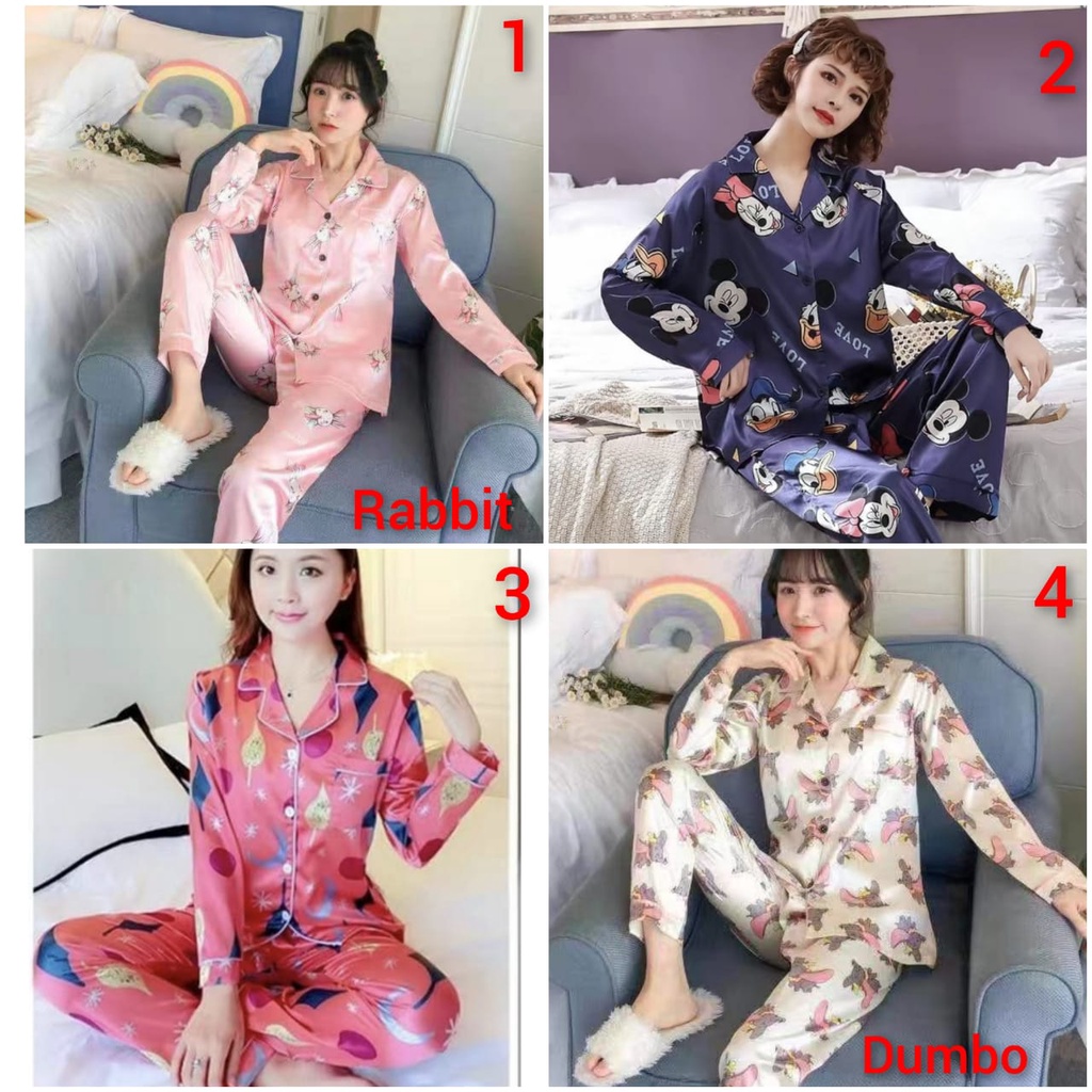 Baju tidur piyama bahan satin import pp