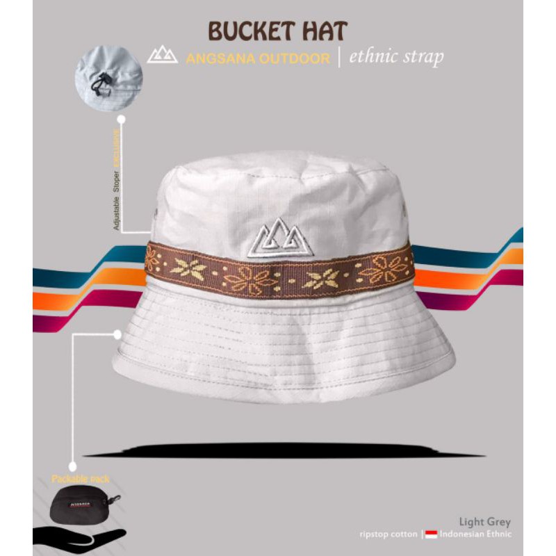 Bucket Hat Angsana Outdoor Ethnic Strap