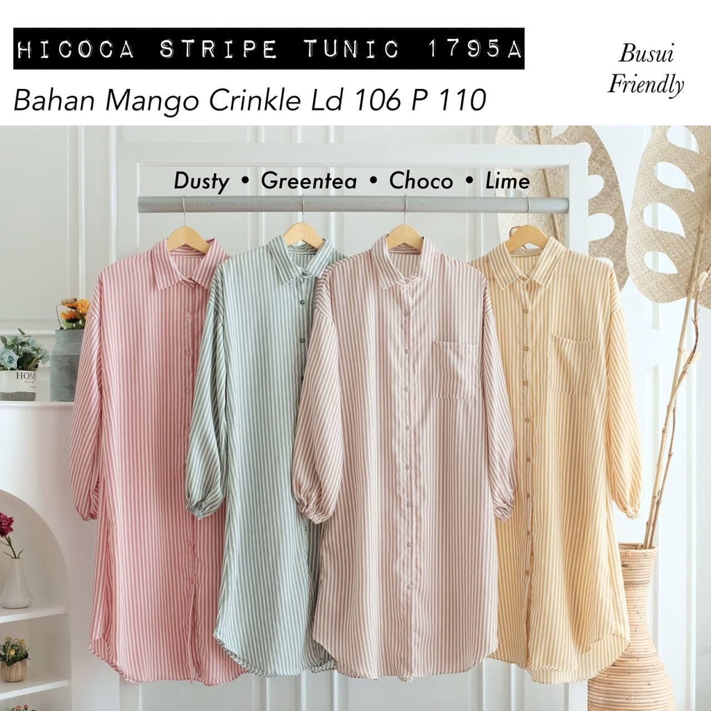 HICOCA STRIPE TUNIC / TUNIK KERJA / ATASAN WANITA