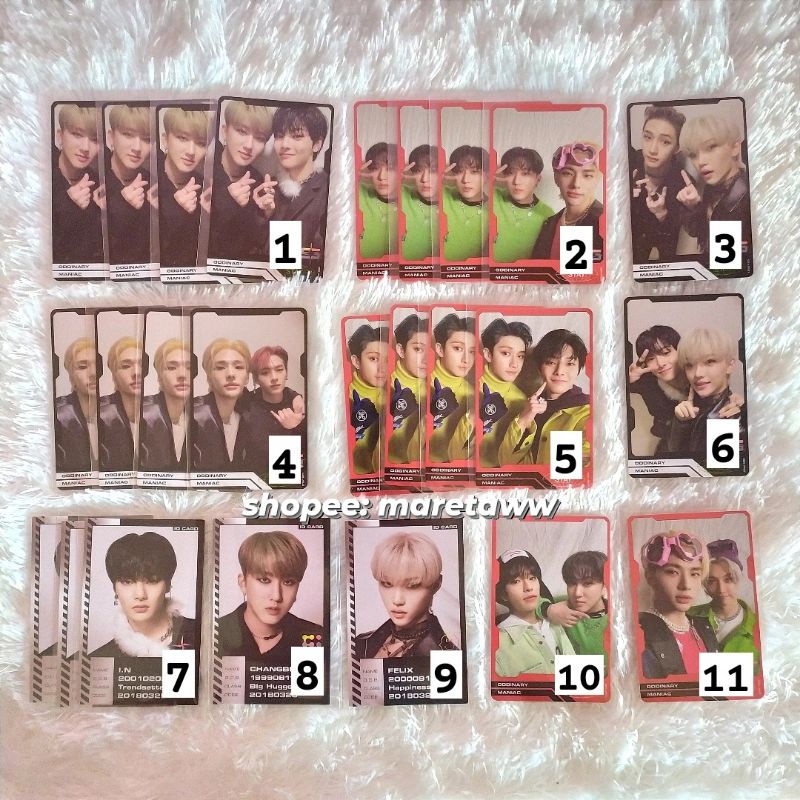 PHOTOCARD PC TRADING CARD TC UNIT ID PHOTO BANGCHAN LEE KNOW MINHO CHANGBIN HYUNJIN HAN JISUNG FELIX