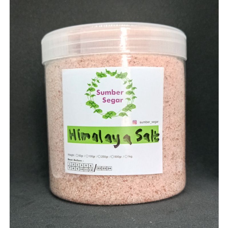 

500 Gram Himalayan Salt packing jar plastik / Garam Himalaya