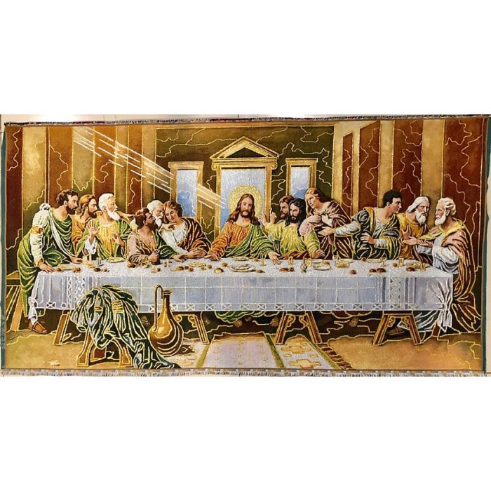 PERJAMUAN KUDUS KAIN IMPORT HIASAN DINDING INTERIOR ROHANI 10