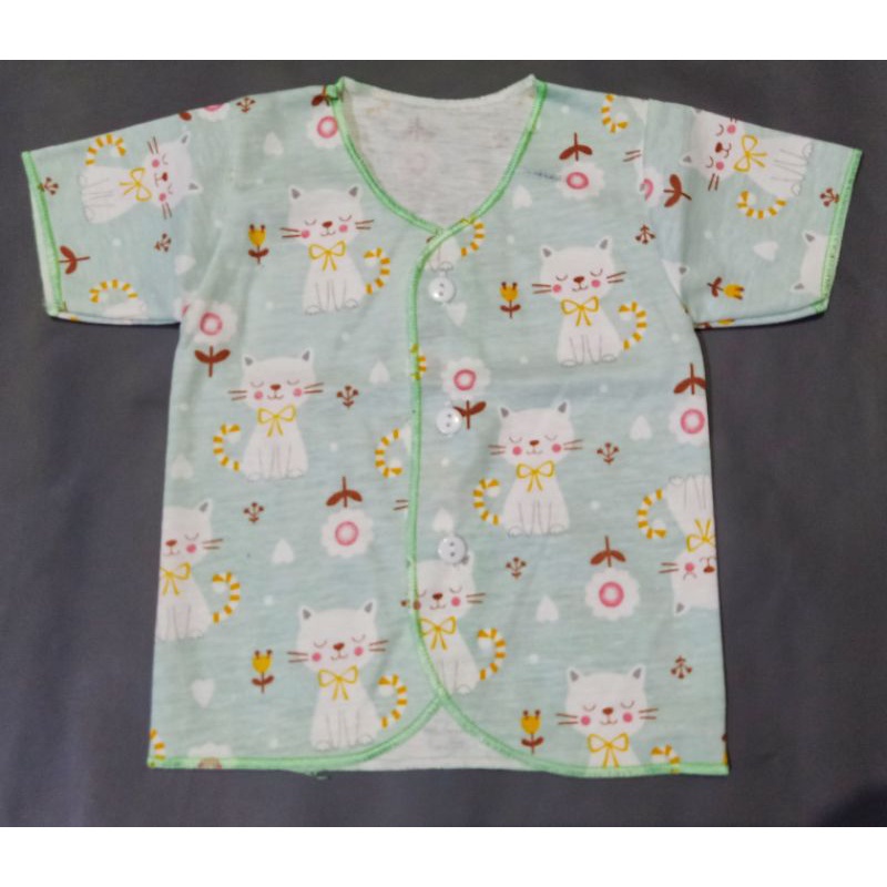 Baju Bayi Lengan Pendek SNI Y-Lin Warna PASTEL Size Newborn 100% Katun Halus Atasan Bayi Baru Lahir Lengan Pendek SNI Y-Lin