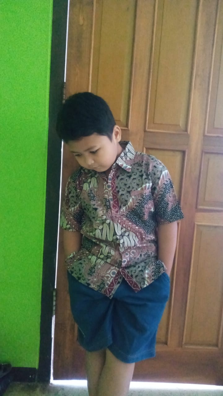 Batik Anak Warna Soft, Kombinasi Warna Nude Pastel, Batik Pink Marun Milo, Kemeja Batik Anak