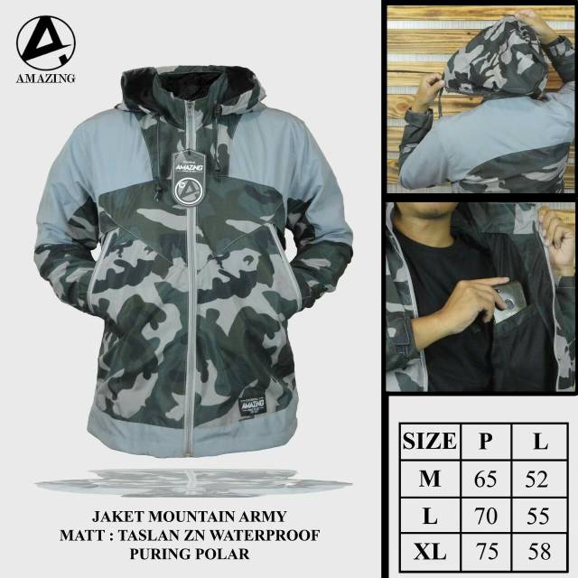 Jaket mountain AMAZING army anti air