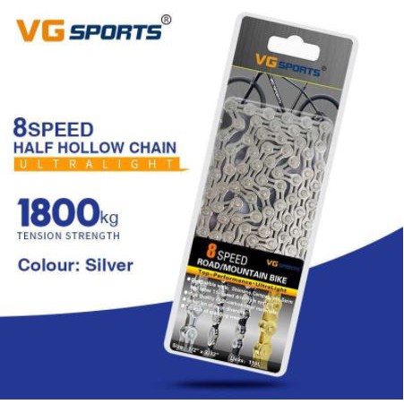 Rantai Sepeda VG Sports Sport Rante Chain 8 Speed S Silver Putih Sepeda Seli not Shimano YBN