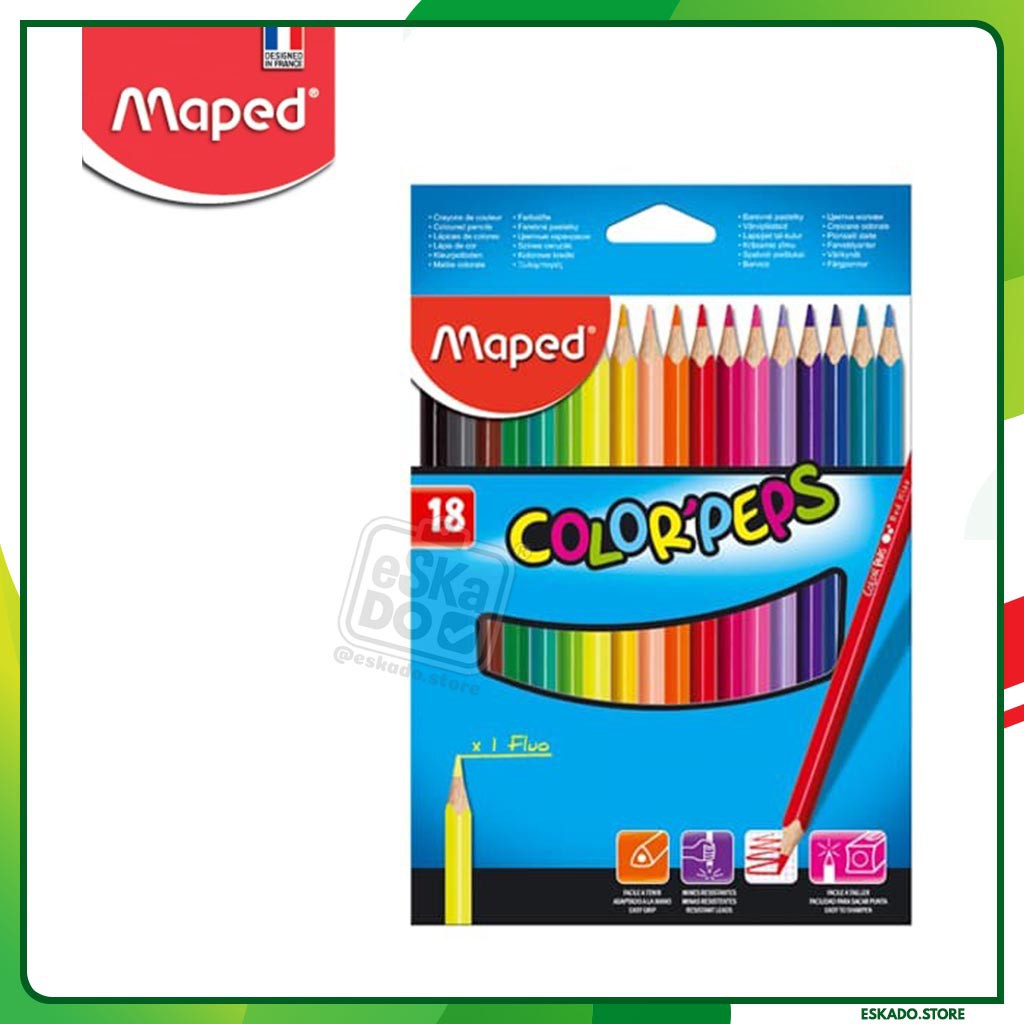 Maped Pensil Warna Color Peps isi 18 - Cardboard