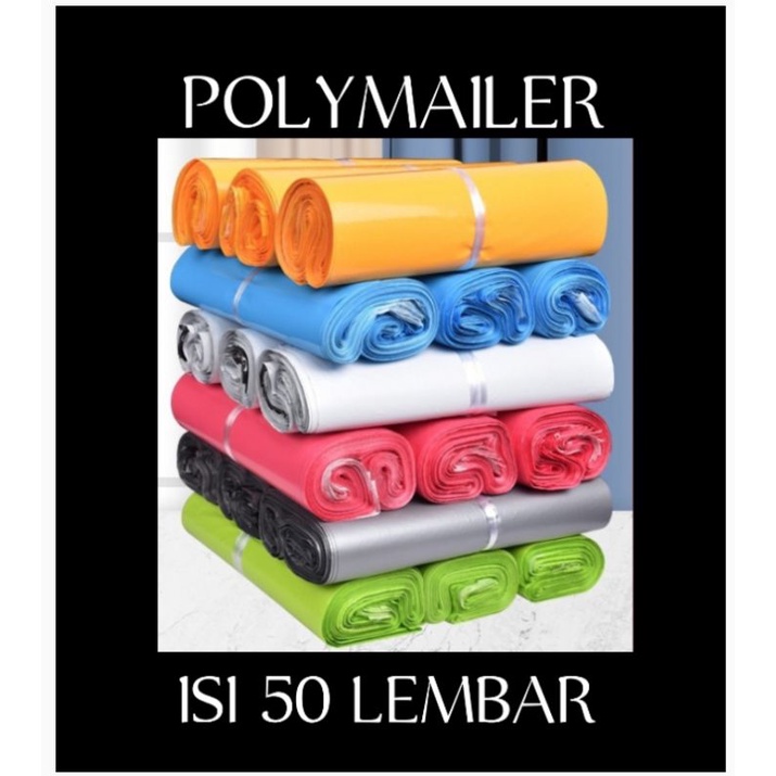 

Plastik Polymailer / packing online shop / olshop (Isi 50 lembar) ukuran 17x30, 20x30, 25x35, 28x42, 35x42