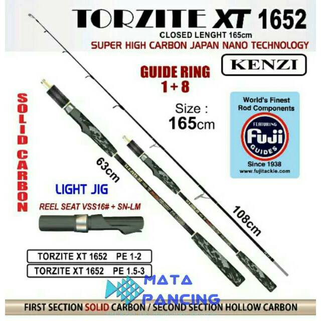 Joran Pancing Kenzi Torzite XT 165 pe 1-2 1.5-3