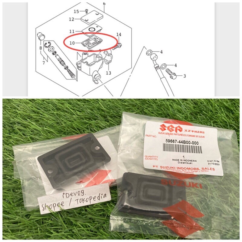 Karet Seal Tutup Tempat Minyak Rem Depan Nex 2 Satria Fu Karbu Diaphragm Front Master Cylinder NEX I