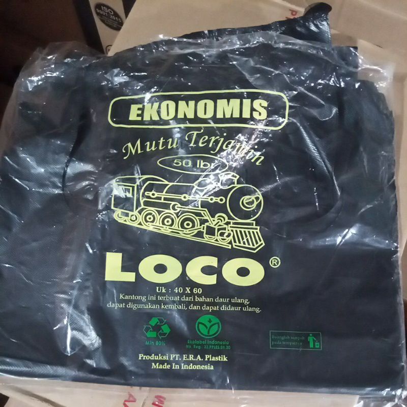 Kantong plastik sampah/Kantong Loco Ekonomis 40/Loco Tebal 35/Loco 40/kantong kresek/kantong packing