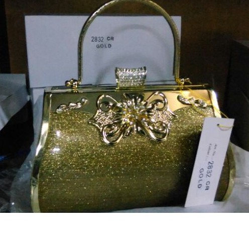 Clutch Pesta Farnell BESAR  2832 Tas Kondangan Mewah Cantik Glitter Kilap