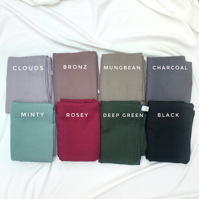 Organi Voal Skraf |voal murah, voal segiempat, jilbab polos| ukuran 120x120 cm