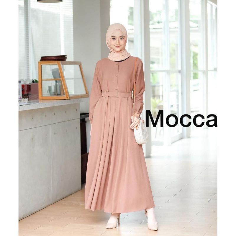 Gamis Moscrepe Premium Gamis Busui Gamis Monabelt  Fashion Wanita