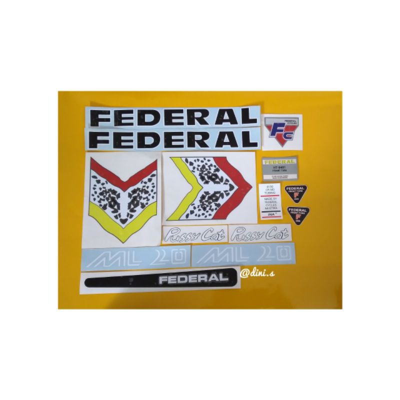 

Cutting Stiker Sepeda Federal Pussy cat ML 20