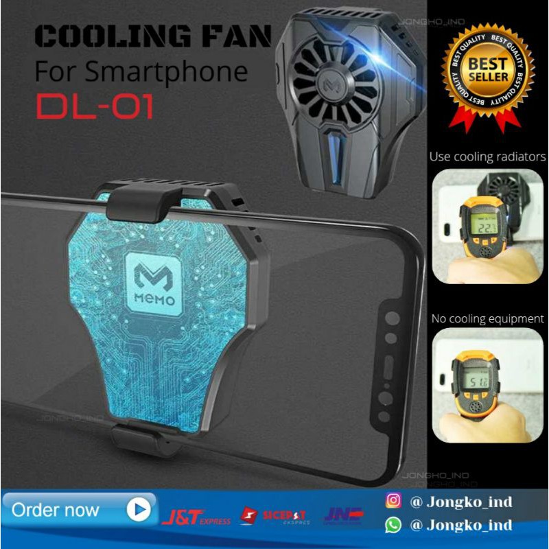 Pendingin Hp Memo DL01 cooling fan smartphone hp gaming fan cooling hp semiconductor original