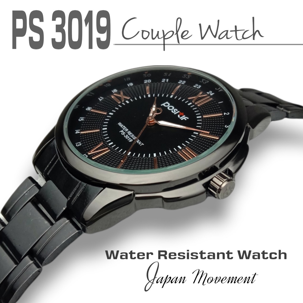 POSITIF 3019 JAM TANGAN COUPLE ORIGINAL 100% MESIN & BATERAI ORI JEPANG
