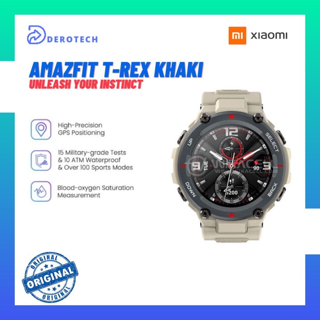 Amazfit T-Rex GPS Amoled Smartwatch Global Version - KHAKI