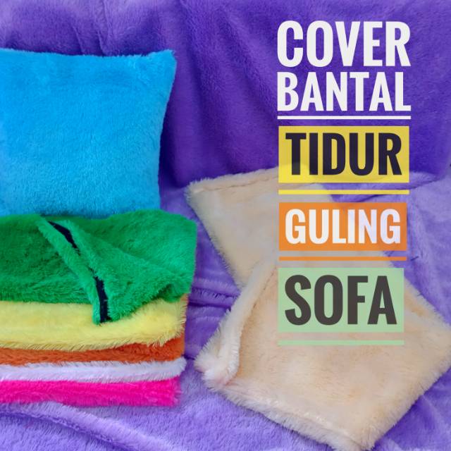 Sarung bantal tidur  guling bantal sofa bulu rasfur 