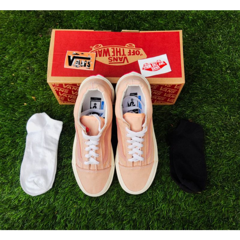 SEPATU VANSS OLDSKUL FULL PEACH OG WAFLE DT BNIB MADE IN CHINA PREMIUM IMPORT SEPATU PRIA SEPATU WANITA SEPATU SNEAKERS