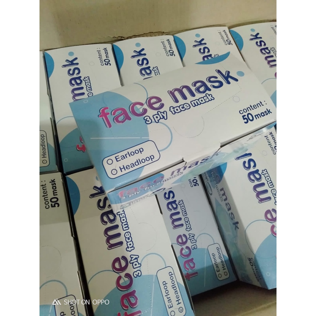 masker 3 ply headloop/masker 3 ply hijab/masker hijab