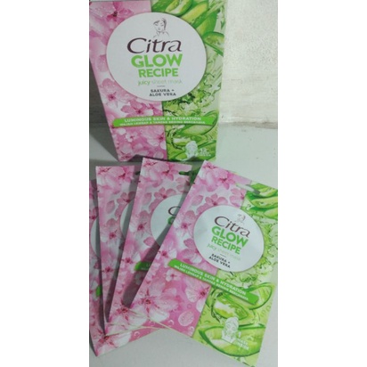 CITRA GLOW recipe juicipe ,coconut water + blueberry [masker  wajah] x 3pc