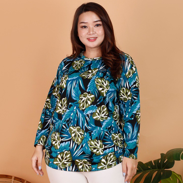 KAOS JUMBO BIG SIZE LENGAN PANJANG WANITA MONSTERA