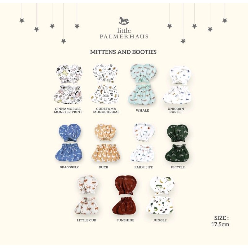 Mittens and Booties Sarung tangan bayi Disney series by Little Palmerhaus