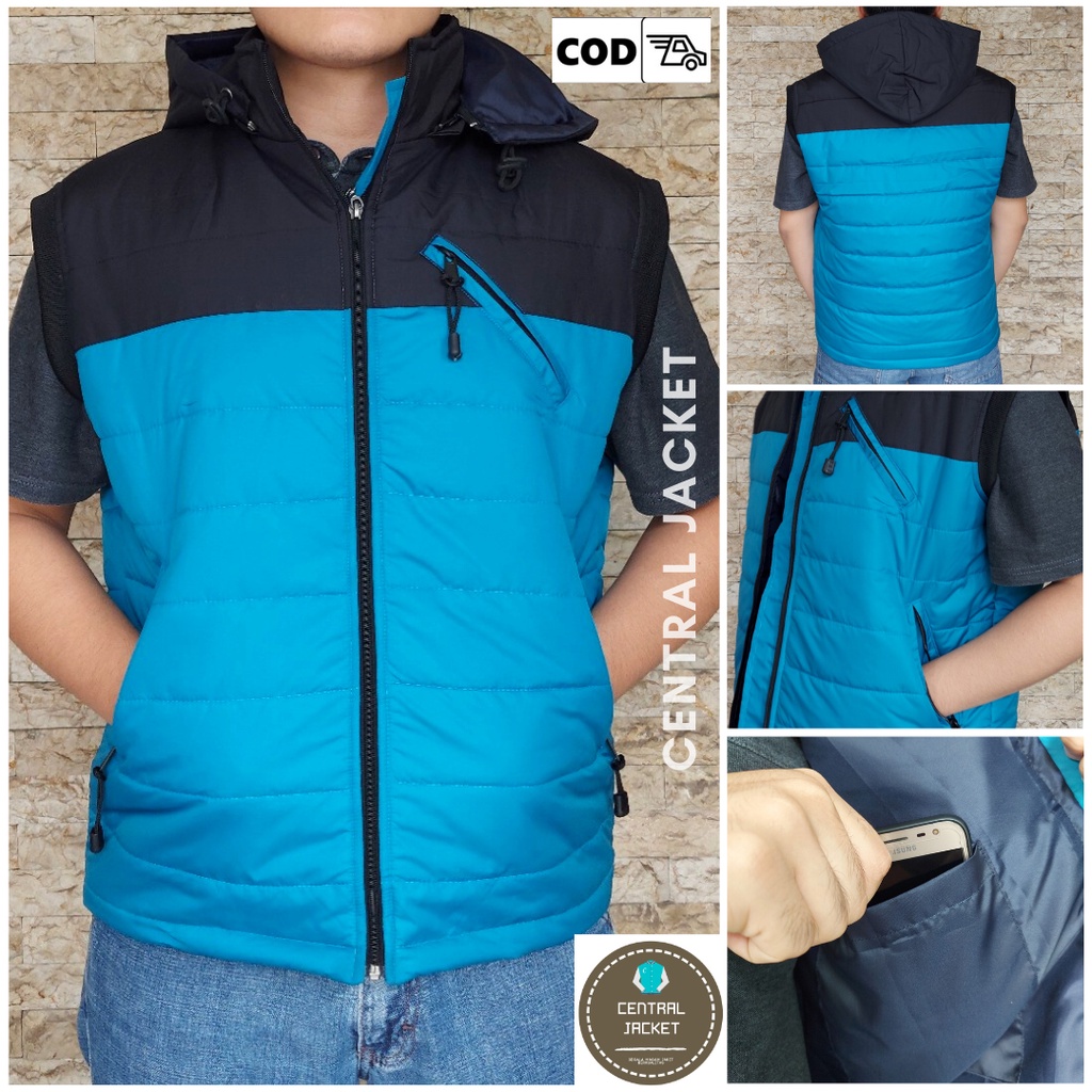 ROMPI PARASUT PRIA HOODIE - VEST HOODIE PREMIUM - CENTRAL JACKET