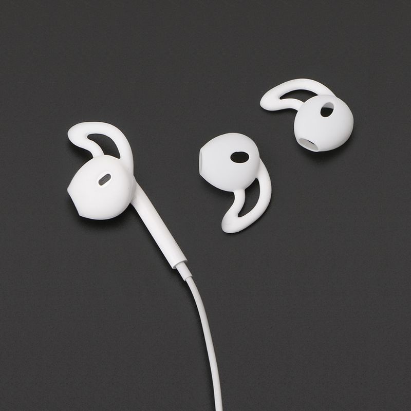 Gro 4pcs Case Silikon Dengan Kait Telinga Untuk Earphone Apple