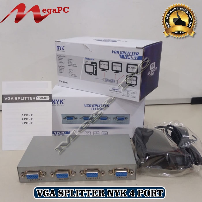 VGA SPLITTER 4 PORT-INPUT 1 TO 4 PORT